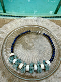 Cosmic Bloom Sodalite & Aquamarine Necklace