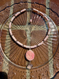 Pink Queen Conch Shell & Sailor Moon Rose Quartz Pendant Necklace