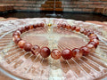 Red Rabbit Fur Quartz and Red Hematoid Quartz Necklace